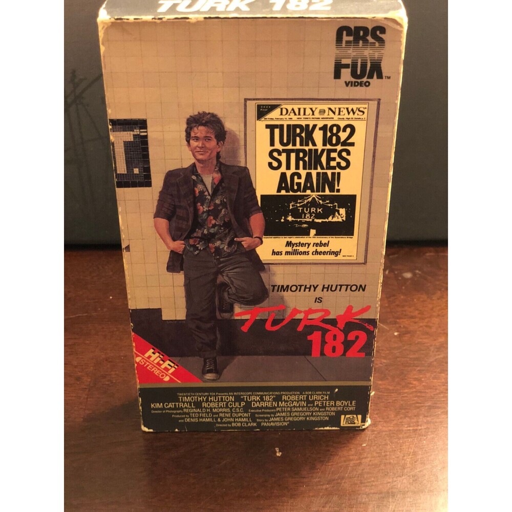 Turk 182 VHS (1985) vintage 80s cult movie film CBS/Fox Video cassette tape